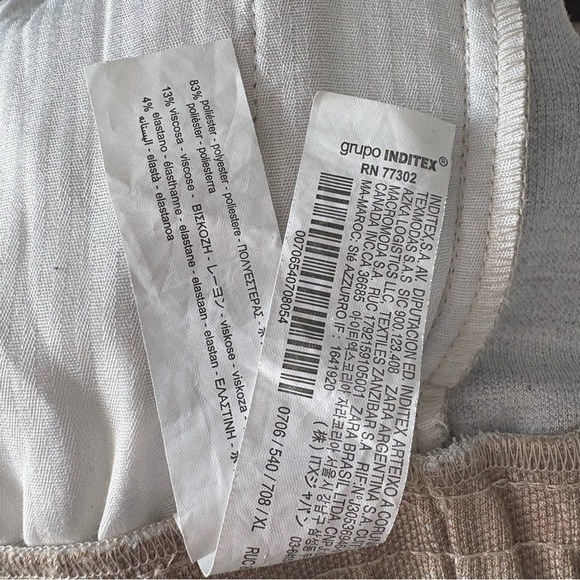 🌺ZARA Drawstring Knit Jogger-like Pants in Khaki Size Large — SUPER COMFY!!!🌺 - Picture 8 of 8